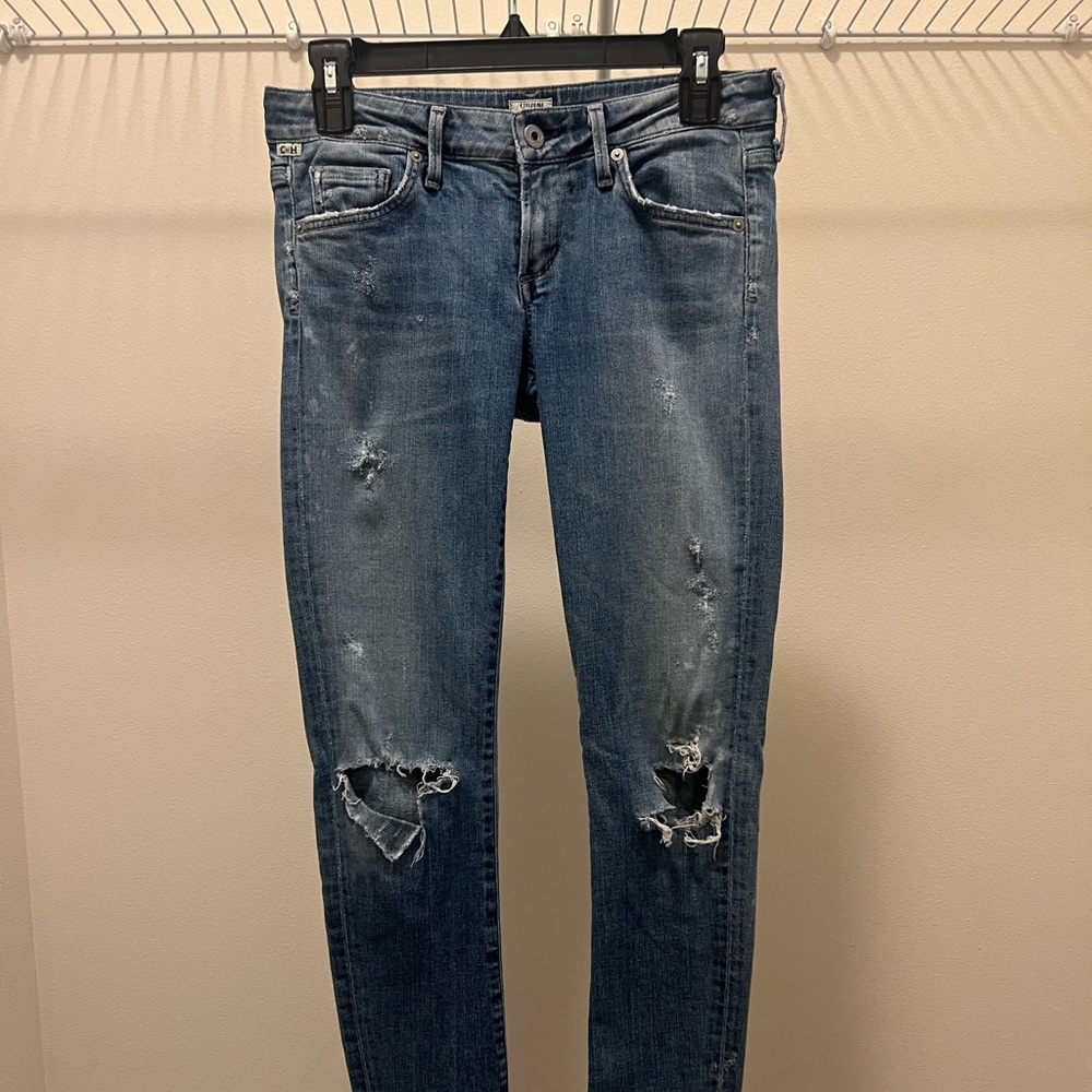 Citizens skinny jeans. Distressed. Size 26
